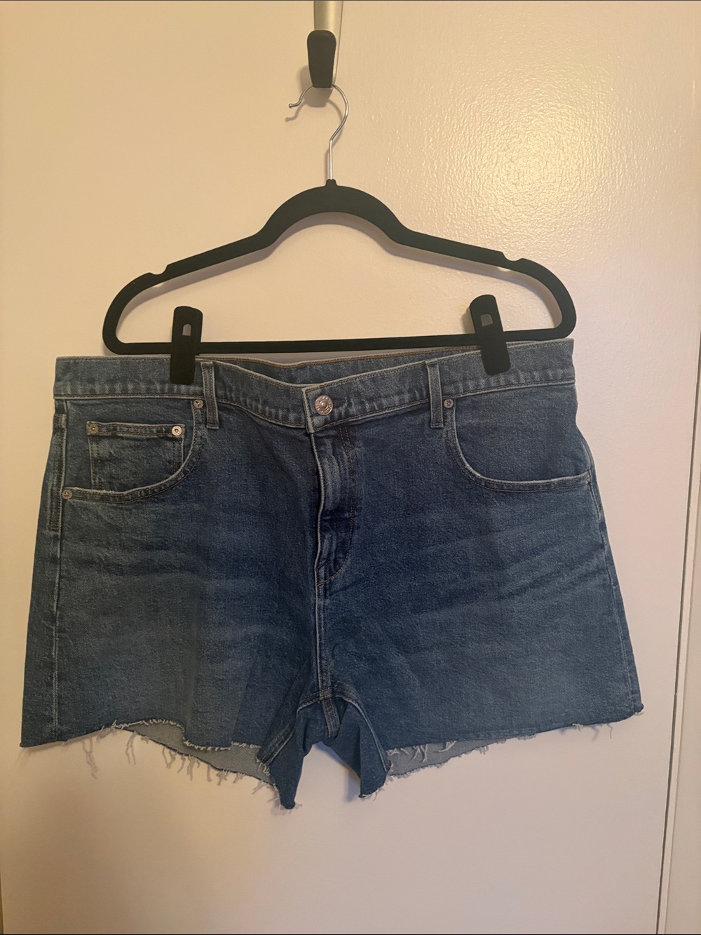 AYR Indigo Cutoff Denim Shorts